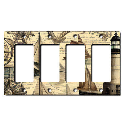 Copper Rust Patina Teal Print 4 - Gang Rocker Standard Wall Plate