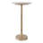 Rejanae Elegant Marble Top Drink Table – Round Metal Pedestal Accent End Table for Living Room, Kitchen, or Decorative Display – 24", Ivory & Gold-1166920771