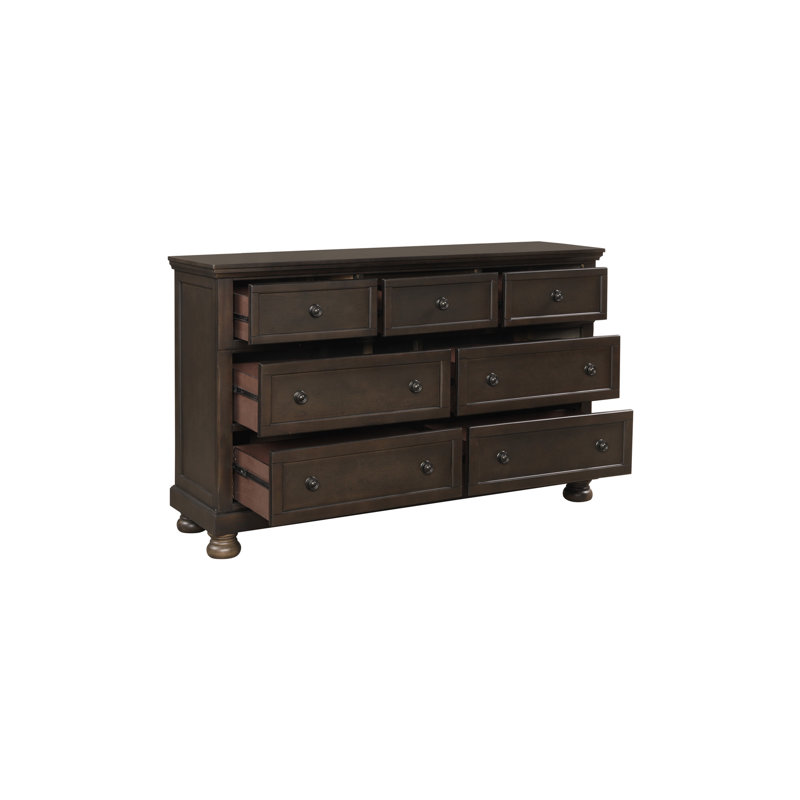 Ensemble de chambre à coucher Mirande, Trois pièces : lit, commode et miroir, Très grand