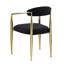 De 2 chaises de salle à manger aux esthétiques modernes, rembourrées de mousse, pieds en métal noir pour la cuisine et la pièce, style Mid-Century 2, pieds bouclés ronds, expérience confortable