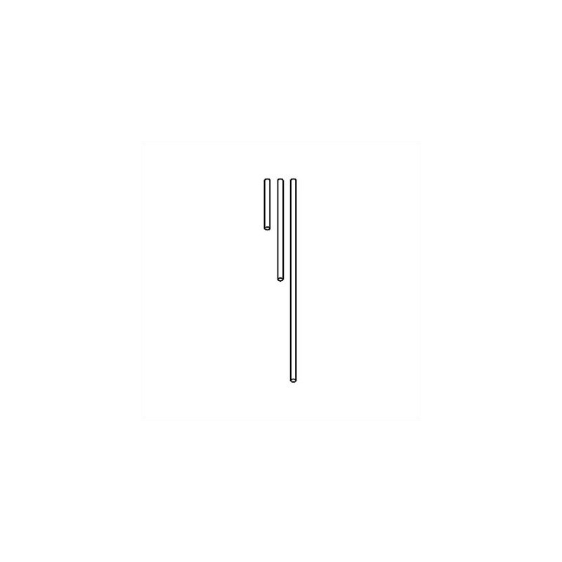 Tube suspendu 6 po, Nickel brossé