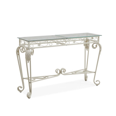 Modern Style Fancy Glass And Metal Table For Entrance, Console Tables For Entryway, Sturdy Hallway Table With Storage, Easy Assembly Sofa Tables For Living Room