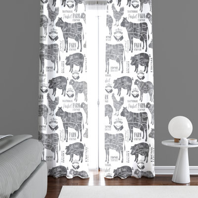 Semi Sheer Curtain Panel Pair