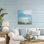 Toile d'abstraction décolorée Seawall, design par Caroline Gold