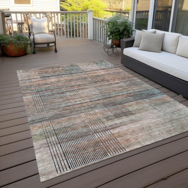 Tapis intérieur / extérieur Chamblis avec envers antidérapant, Rectangle 10 pi x 14 pi