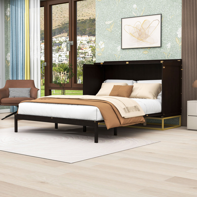 Queen Size Murphy Bed with Metal Base