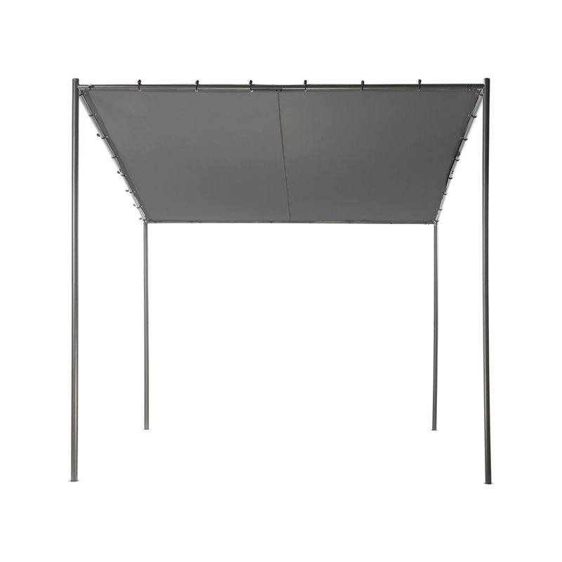 28m x 28m Metal Pergola, Dark Gray