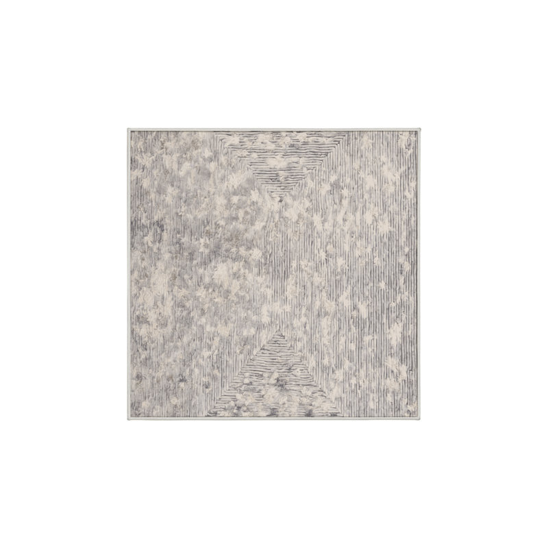 Machine Washable Beige Area Rug, Square 7'