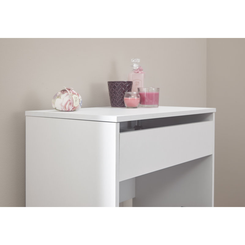 Maisie Dressing Table with Mirror, White