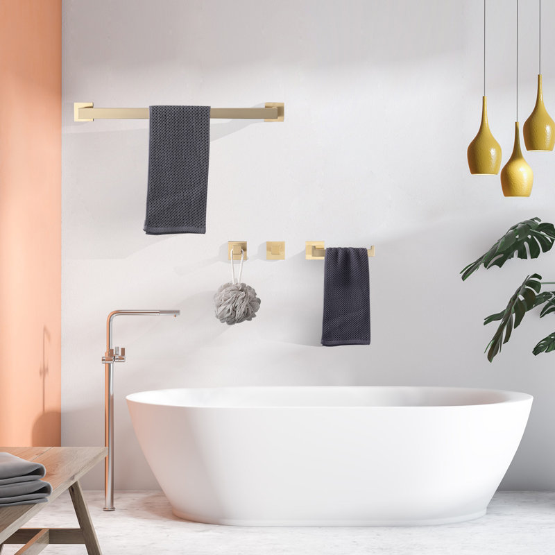 9 - Piece Bathroom Hardware Set, Brushed Gold