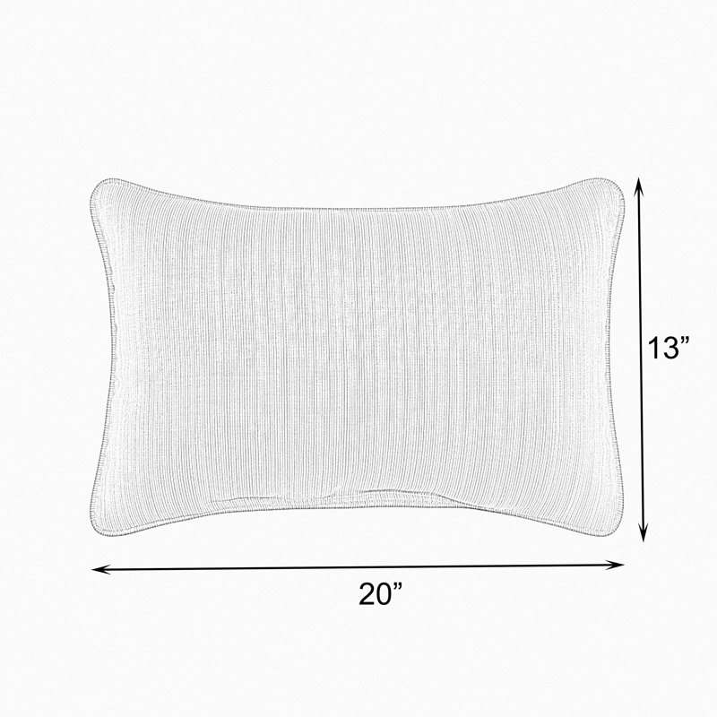 Kerrell Embroidered Sunbrella® Outdoor Throw Pillow, Granite Gray, V