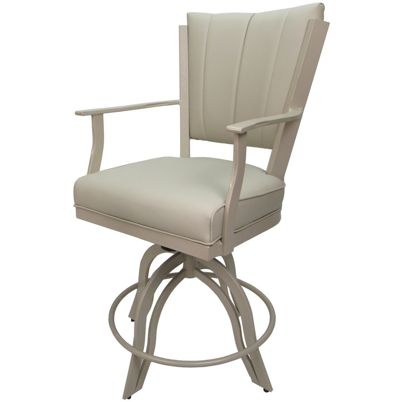 Tabouret de comptoir pivotant 26 po, Beige, Beige Océan