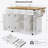 54-inch Large Kitchen Island with Rubber Wood Drop Leaf, Embossed Texture, and Ample Storage on 4 Wheels, Ideal for Modern and Farmhouse Kitchens-160491679