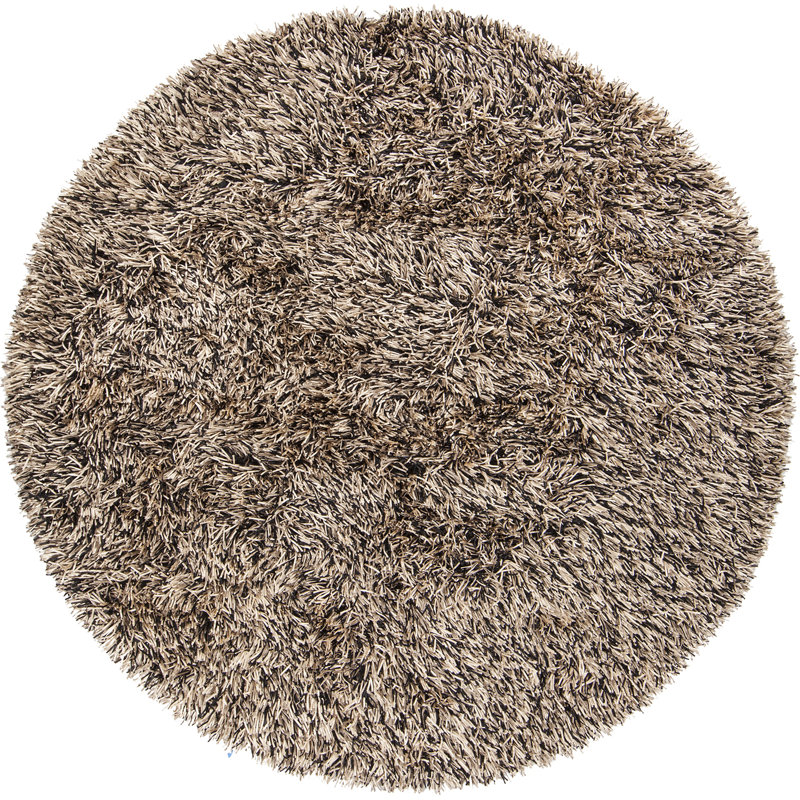 Tapis à poils longs Zhen Authentic, Rond 7 pi 9 po