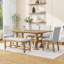 Ensemble de table de salle à manger extensible 6 pièces avec rallonge, chaise et banc Charmant-96010408-96010407-96010409