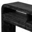 Console, 52 po x 14 po x 31,5 po, noir antique. Table courbée rétro avec rangement pour le couloir. Et attrayant