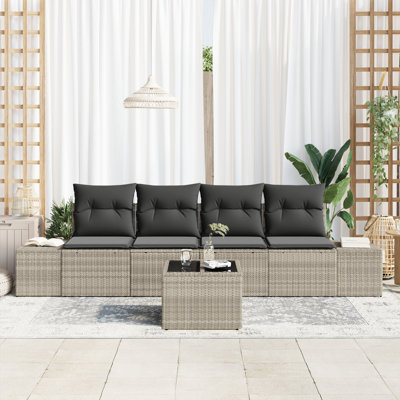 294cm Wide Patio Sofa with Cushions