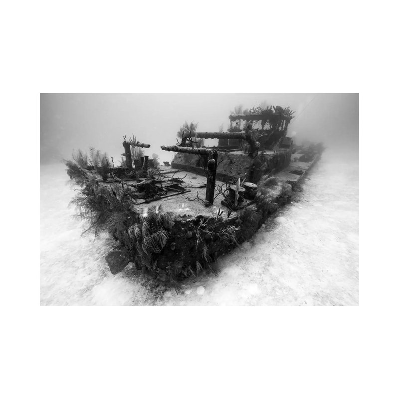 A View of the Doc Polson Shipwreck in Grand Cayman 1 Piece Wrapped Canvas Wall Art, 101.6 cm H x 66.04 cm W x 1.91 cm D