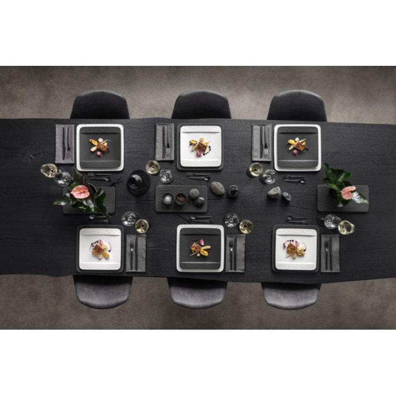 Villeroy & Boch Manufacture 12.75" Buffet Plate Square, Black