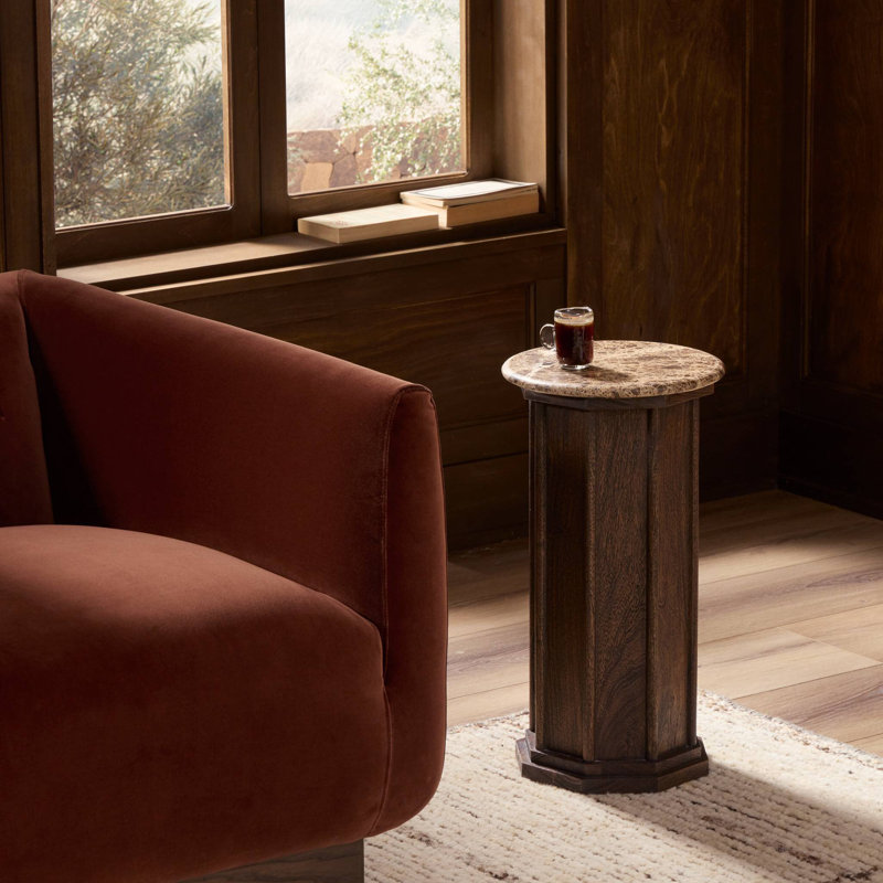 Table de bout Agatha - Acacia brun foncé
