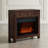 Dwyla Modern Transitional 32" Chevron Electric Fireplace Console TV Stand - Oak