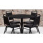 Ensemble de table ronde en stratifié 36 po avec base en X et 4 chaises de banquet trapézoïdales Ahlam-24678197