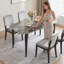 Stone Top Metal Base Dining Table-266395578