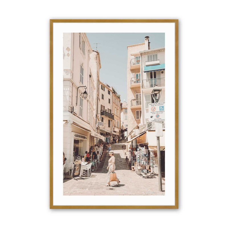 Impression de charme Paris, Cadre doré poli, H 25,25 po x l 19,25 po x P 1,25 po