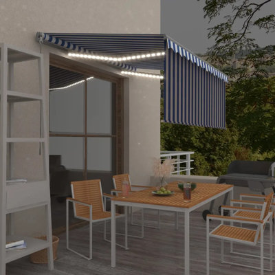 Dakota Fields 300cm W x 250cm D Polyester Cover Retractable Patio Awning