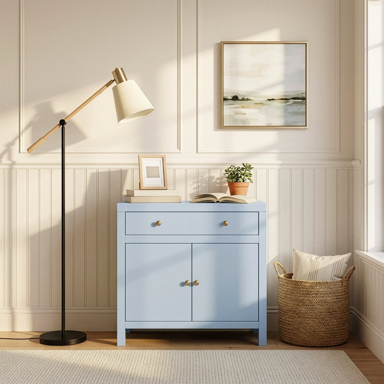 Celine Accent Cabinet, Light Blue