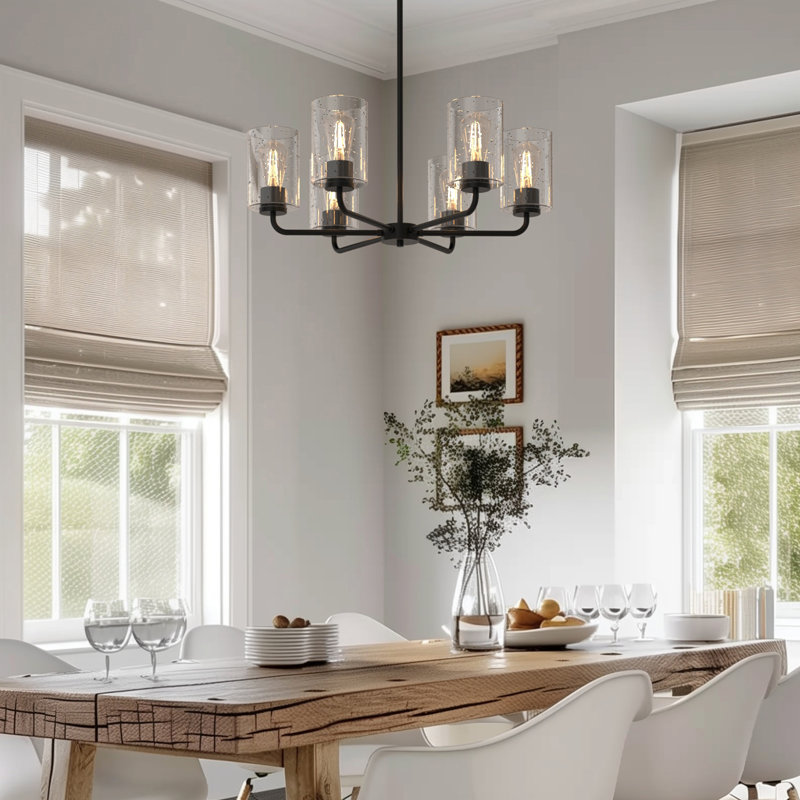 Lustre suspendu 6 lumières encastré Aftin pour couloir loft de cuisine près du plafond
