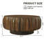 Table basse ronde en bois massif sculpté