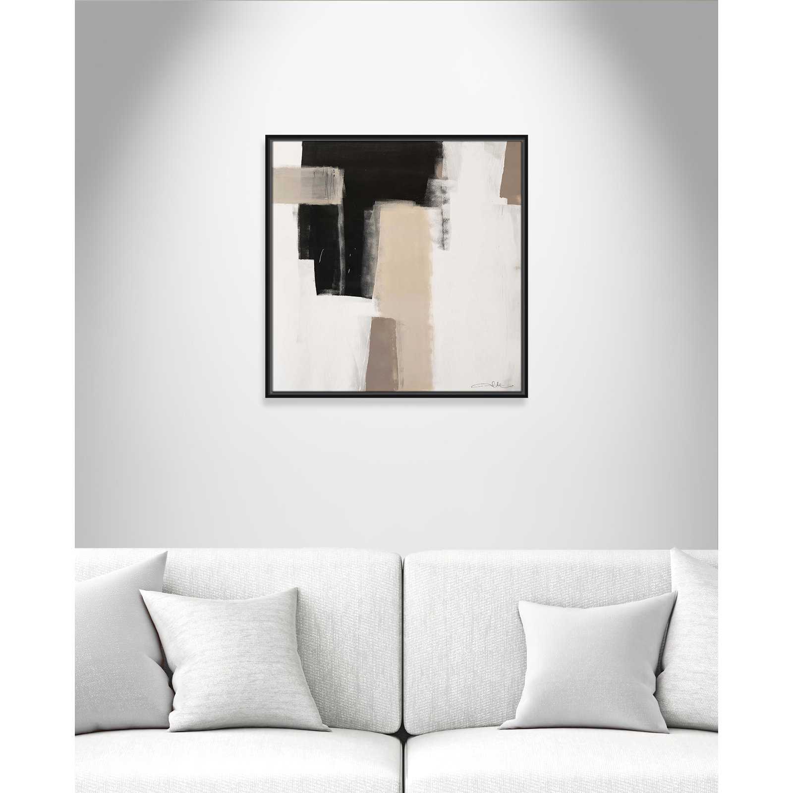 Earth Scapes I Print, 25.5" H x 25.5" W x 2" D, Black Floater Framed