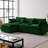 105" Modular L-Shaped Sectional Sofa Upholstered Soft Chenille Fabric 3-Seater Couch with Ottoman and Pocket Spring Cushions for Living Room-1548352366