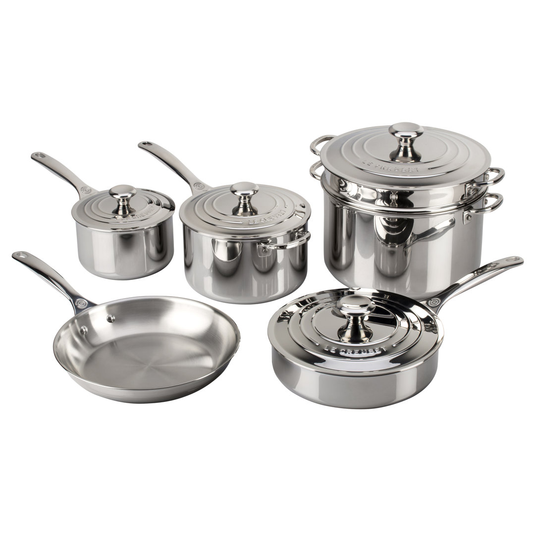 Le Creuset Stainless Steel 10 Piece Cookware Set Le Creuset