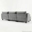 Causeuse moderne en chenille avec ports USB et poches latérales-129593120-129593119