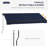 Outsunny 10' X 8' Retractable Awning, Patio Awning Sunshade Shelter With Manual Crank Handle, 280Gsm UV Resistant Fabric And Aluminum Frame For Deck, Balcony, Yard-110874463