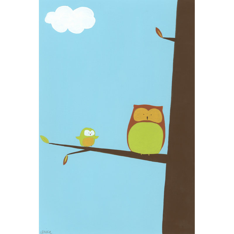 Tree-Top Owls II by June Erica Vess - Wrapped Canvas Print, 122cm H x 81cm W