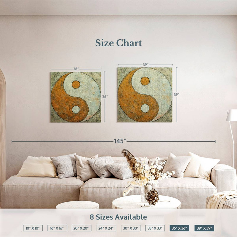Kerrick Gold Yin Yang, 39" H x 39" W