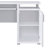 Rochelle White Computer Desk With 2 Drawers And Cabinet