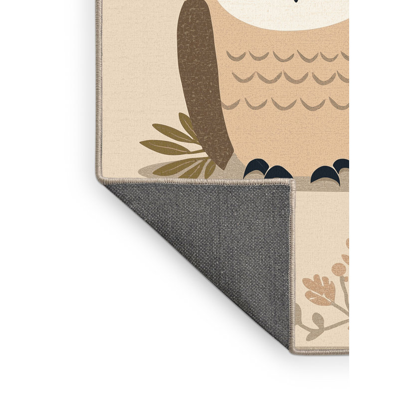 Soft Plush Fessler Hanukkah Modern & Contemporary Abstract Area Rug in Beige – Beige Binding, 5x7