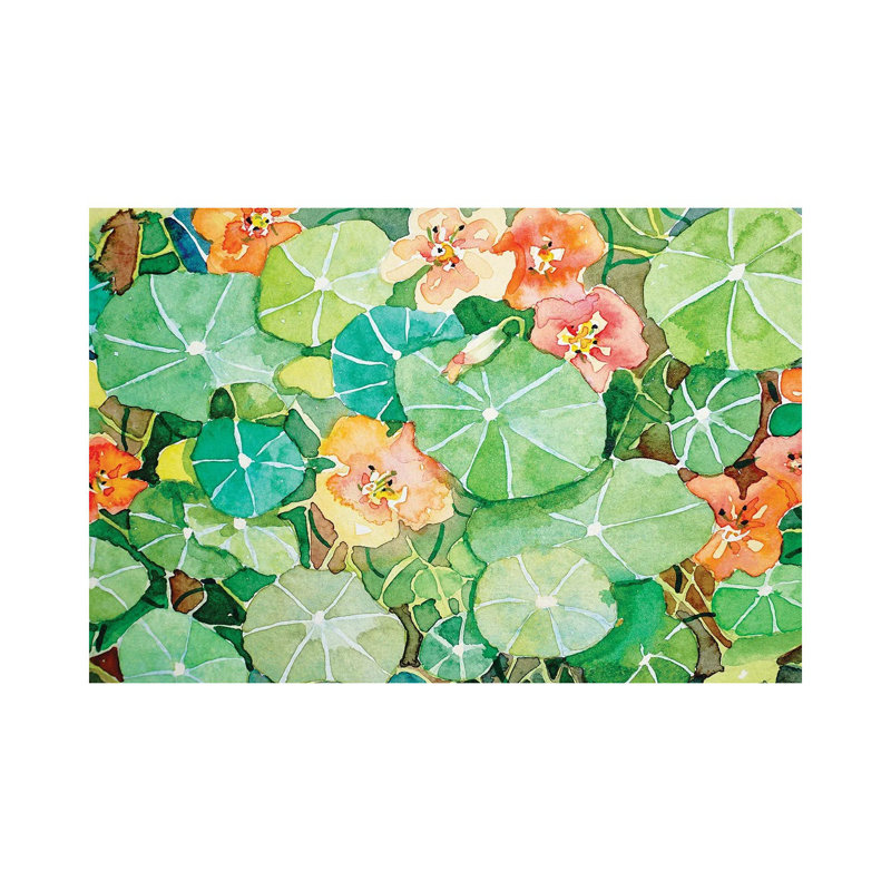 Kelly's Nasturtiums by Luisa Millicent - Wrapped Canvas Painting, 66.04 cm H x 45.72 cm W x 3.175 cm D