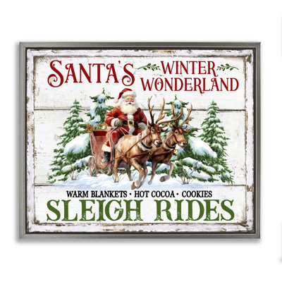 «Winter Wonderland Sleigh Rides», art mural sur toile par Creatif Belle