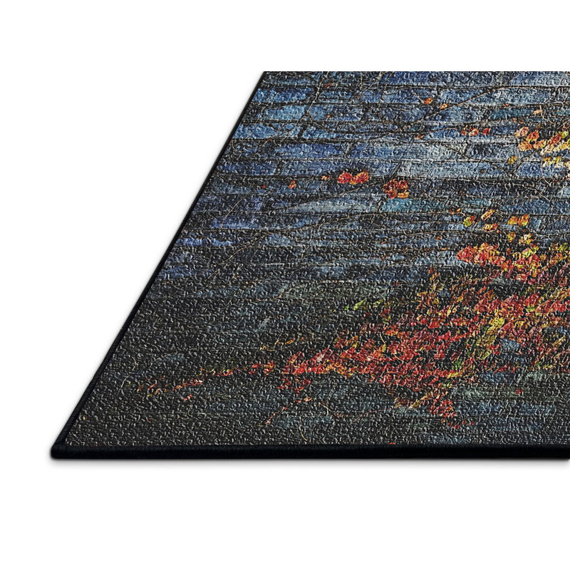 Tapis bleu area style 155, Rectangle 5 pi x 7 pi