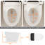 Toilette intelligente H2 avec bidet, siège chauffant et télécommande - sans réservoir, 110 V