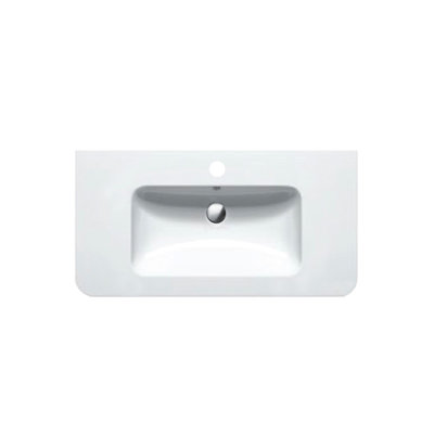 Catalano Green 20.47'' White Fireclay Rectangular Bathroom Sink with Overflow