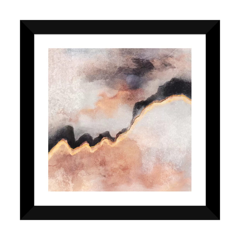 « Path » par Elisabeth Fredriksson-reproduction d’art, Blanc, H 24 po x l 24 po x P 1 po, Papier encadré noir