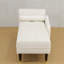 White Fluffy Fabric Living Room Lounger