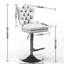 Tabourets de bar orange élégants avec revêtement en similicuir - 2 hauteurs d'assise réglables de 63,5 à 84 cm, structure à rebond pivotante à 360° pour îlot de cuisine et pub