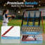 Filet de rebond 2 en 1 avec 9 trous, base ajustable pour baseball, balle molle et soccer